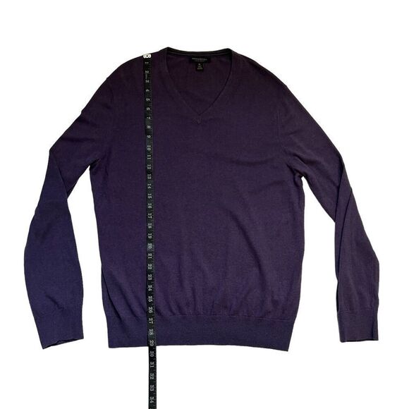 BANANA REPUBLIC Cashmere-Silk Blend XLarge Deep Purple Sweater Men’s - Picture 6 of 8